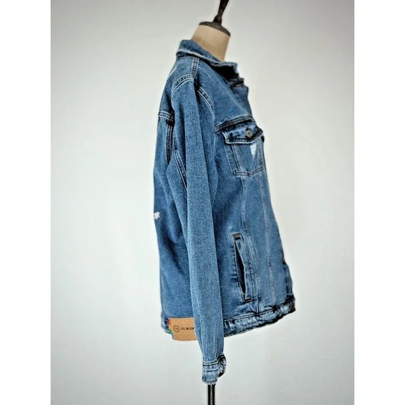 NWT C&A Denim Pride Trucker Feel The Love Jacket $600 EVERYONE FITS HERE LG 0049 - Picture 5 of 13